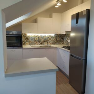cucina bianca moderna falegnameria