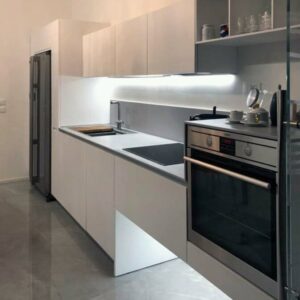cucina bianca moderna falegnameria