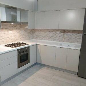 cucina bianca moderna falegnameria
